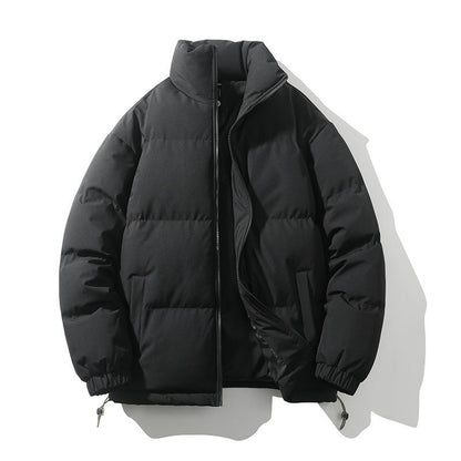Warm Relaxed Men Down Coat - Boxy Puffer, Polyester, Urban