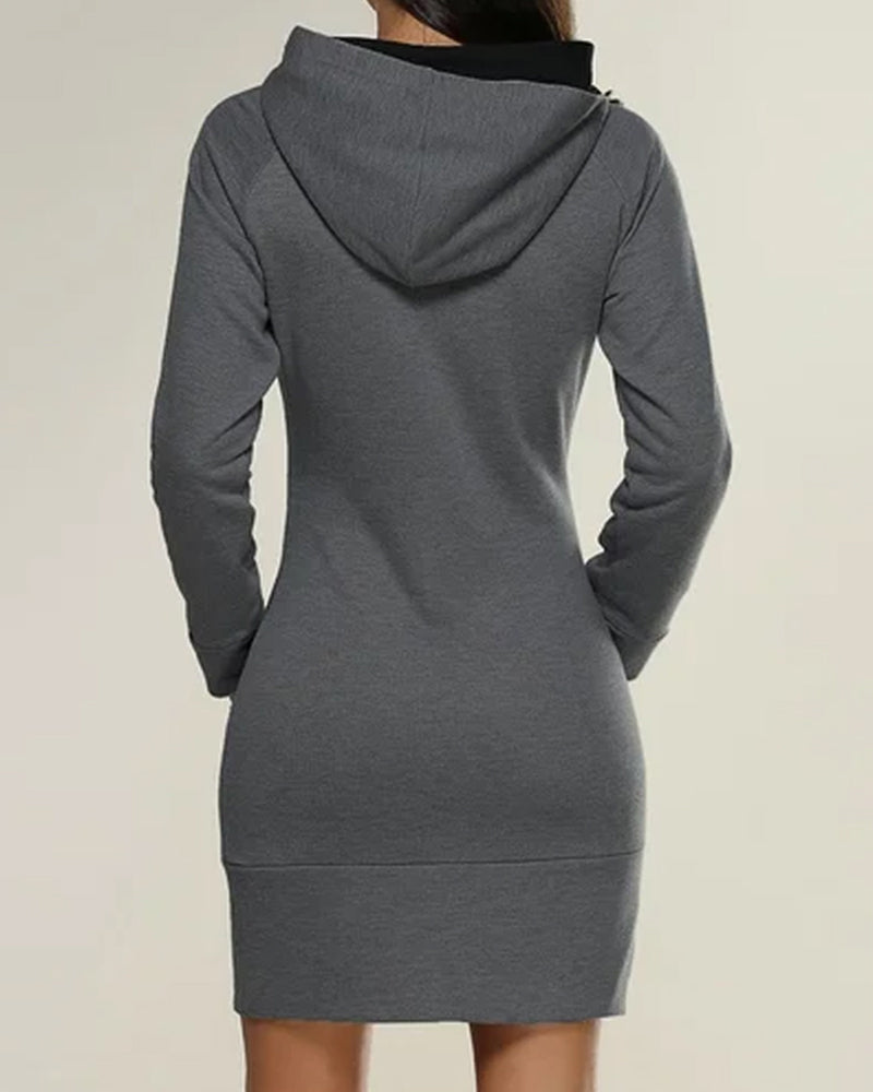 Soft Women’s Hoodie Dress - Above Knee Sweatshirt, Casual
