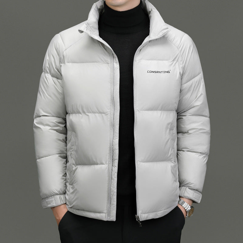 Isolerende herrepufferjakke - ståkrave, poly, vinter