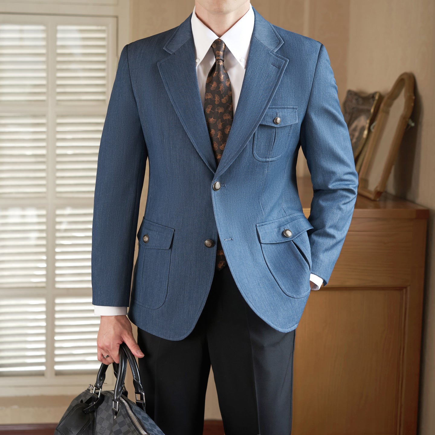 Durable Versatile Men's Blazer - Regular Fit, Polyester, Everyday Office and Casual Wear