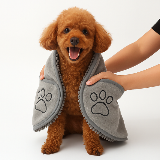 Dog Towel Wrap With Hand Pockets Quick Dry Microfiber For Pets Soft Absorbent Bath Wrap Fall 2025 Cozy Gift