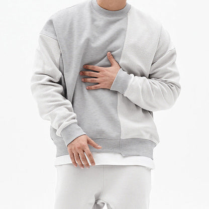 Oversized Mens Pullover Sweater - Crew Neck, Cotton, Casual