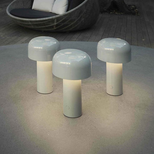 Contemporary Cordless Mushroom Lamp - Rechargeable LED Adjustable Colors for Home & Mood Lighting