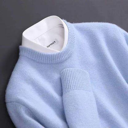 Blød afslappet herre crewneck sweater - oversized strik