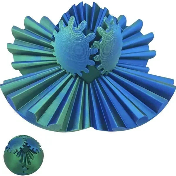 Fidget Gear Bold Steampunk 3D Printet Stressaflastning