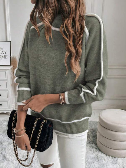 Soft Womens Turtleneck Sweater - Slim Knit, Winter