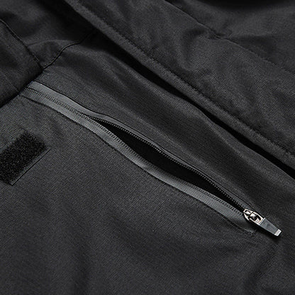 Waterproof Men's Rain Jacket - Hooded Colorblock, Packable