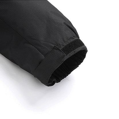 Waterproof Men's Rain Jacket - Hooded Colorblock, Packable