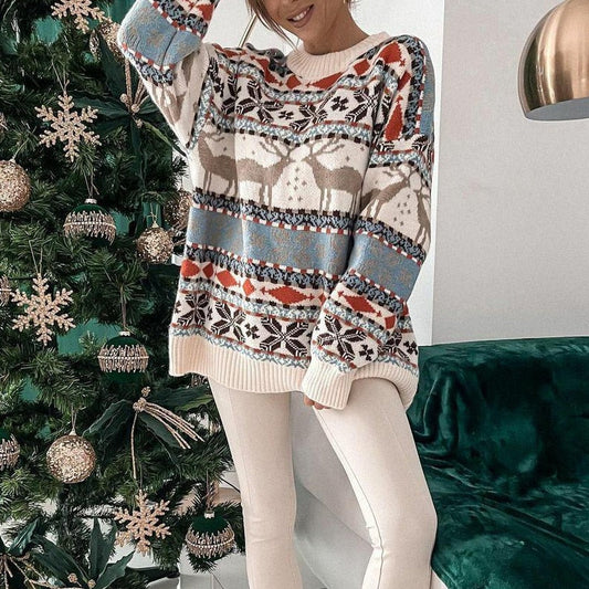 Warm Women’s Christmas Sweater - Oversized Knit, Holiday
