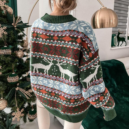 Warm Cozy Women’s Sweater - Oversized Knit, Holiday Season