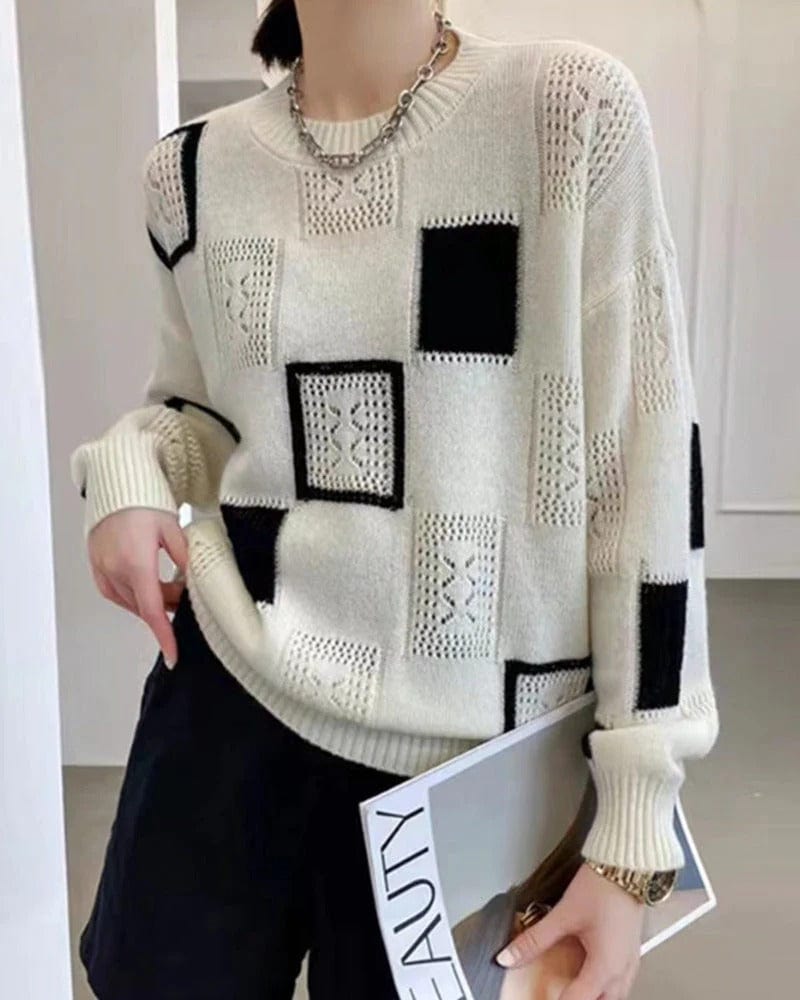Soft Relaxed Womens Sweater - Crew Neck, Knit, Winter