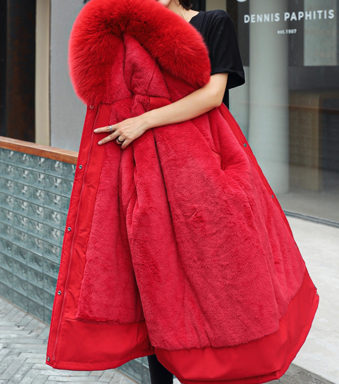 Warm Women’s Winter Coat - Relaxed A Line, Faux Fur, City