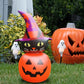 3.8ft Halloween Inflatable Pumpkin Cat with Flashing Light – Easy Setup Yard Decor