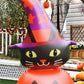 3.8ft Halloween Inflatable Pumpkin Cat with Flashing Light – Easy Setup Yard Decor