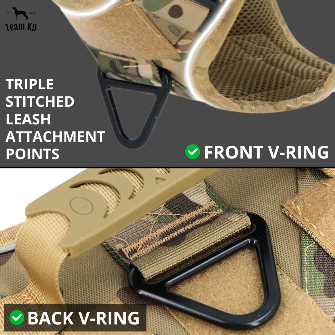 Dog Harness No-Pull Tactical Front Clip With 4 Quick-Release Buckles Reflective Strips Top Handle Fall 2025