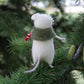 Handcrafted Felt Pumpkin Mouse Ornament - Unique Seasonal Decor for Halloween & Christmas Celebrations