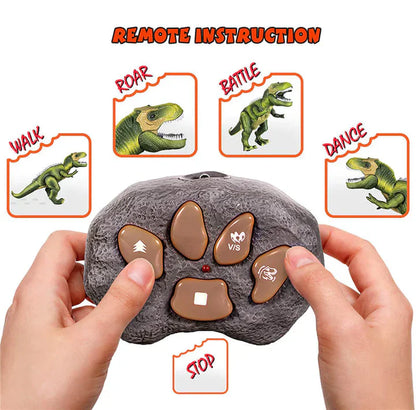 Remote Control T Rex Dinosaur LED Light Up Walking Roaring Toy For Kids Fall 2025 Gift