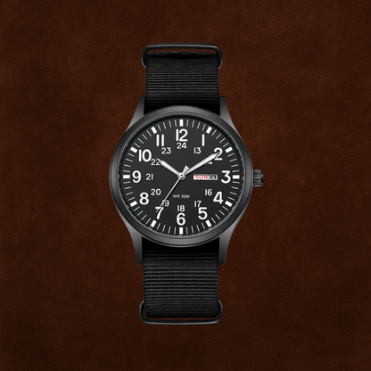 Men’s Everyday & Outdoor Watch – Rugged Waterproof Design, Stainless Steel Case – Green Black