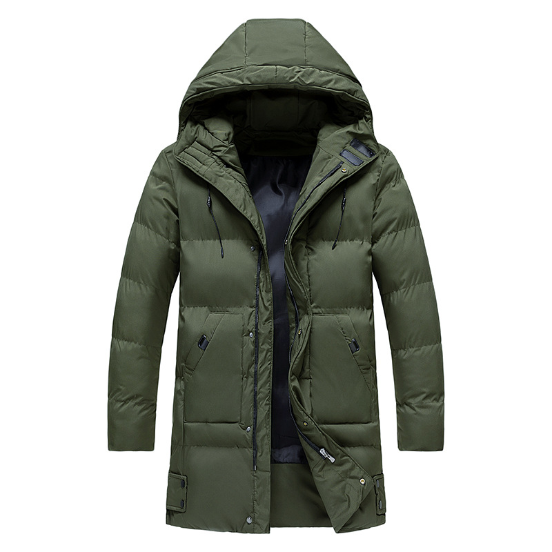 Waterproof Cozy Men's Parka Jacket - Long Quilted, For Cold