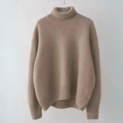 Cashmere Sweater - Soft Oversized Turtleneck Knit for Women