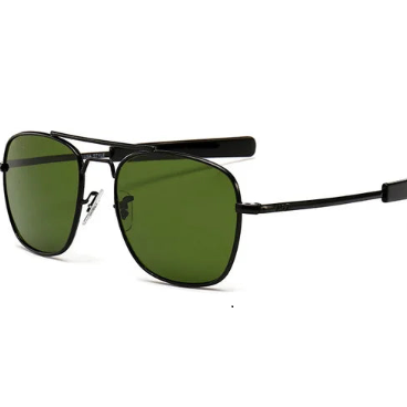 Heren Designer Vintage Luchtvaart Zonnebril AO voor Amerikaanse Militaire Stijl