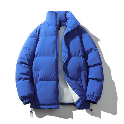 Warm Relaxed Men Down Coat - Boxy Puffer, Polyester, Urban