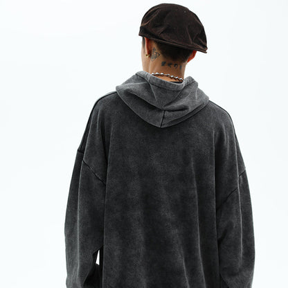 Oversized Mens Hoodie - Relaxed Cut, Vintage Cotton, Casual