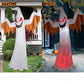 12ft Giant Halloween Inflatable Ghost with Flashing Red Eyes & LED Flame Effect – Outdoor Yard Decor