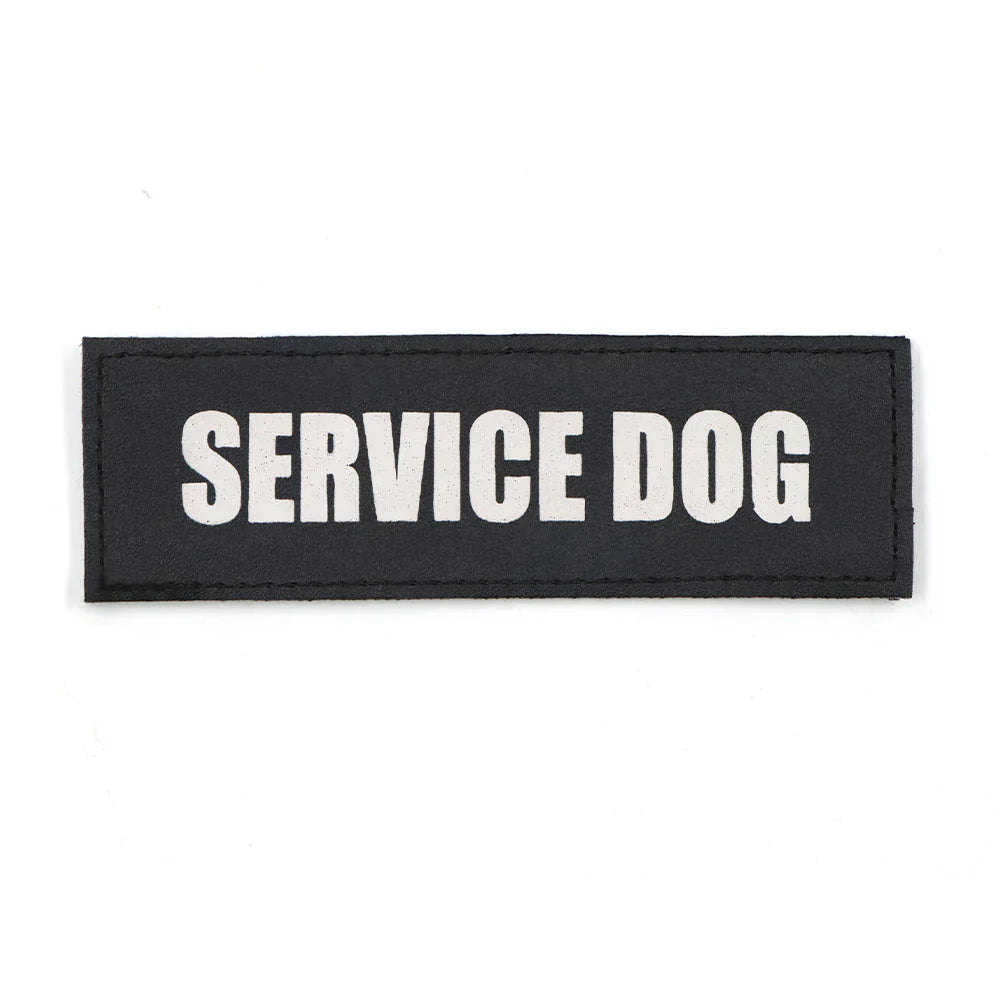 Service Dog Patch Svart Sele Etikett Kardborreband Höst 2025 Lätt att ta på och av för snabb identifiering