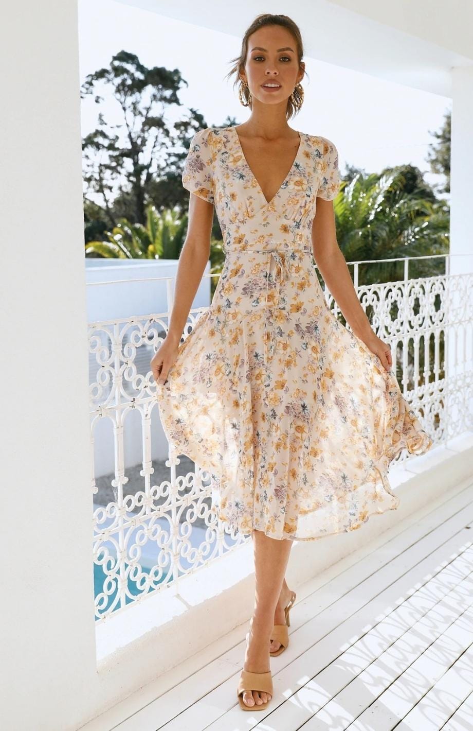 Elegant Midi Dress for Women, Versatile Casual and Formal Dresses, Comfortable Breathable Fabric, Sizes S-XL-3