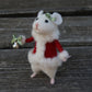 Handcrafted Felt Pumpkin Mouse Ornament - Unique Seasonal Decor for Halloween & Christmas Celebrations