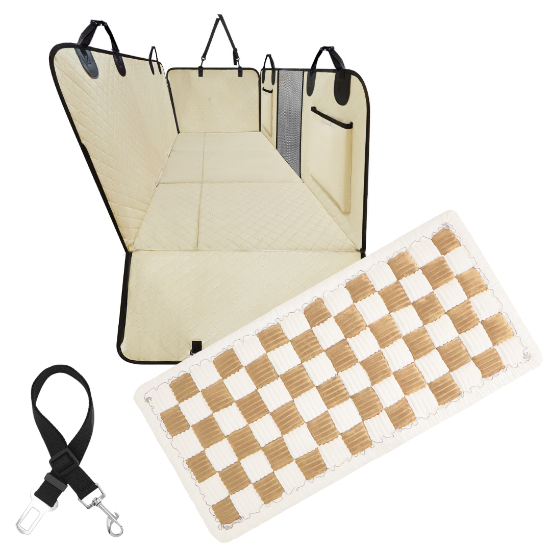 Copertura per Seggiolino Auto Amaca Impermeabile Protettore con Tasche Portaoggetti e Finestra in Rete per Auto e Camion Regalo Autunno 2025