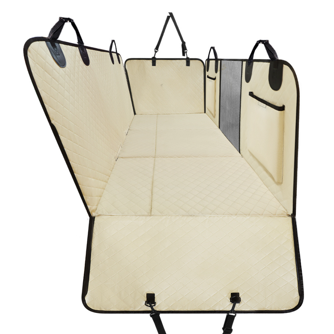 Autositz Hängemattenbezug, wasserdichter rutschfester Rücksitzschutz mit Taschen, kostenloser Sicherheitsgurt, Herbst 2025 Reise