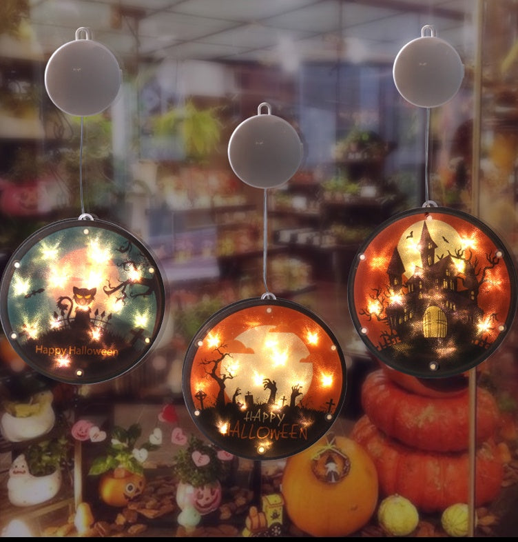 Lanterne LED Halloween 160mm PVC Décor, IP44 Lueur Effrayante