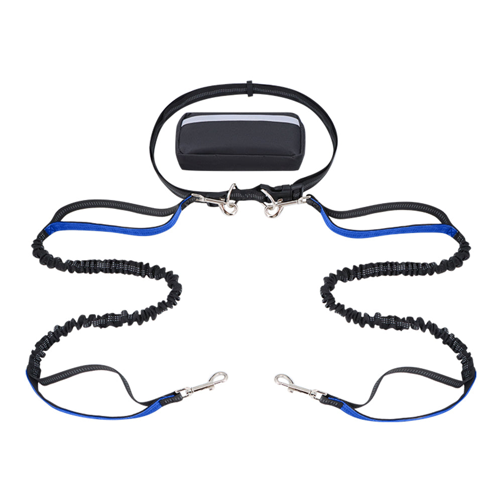 Dog Leash Double-Handle Hands-Free Bungee Reflective Walking Leash Fall 2025 Safe Control