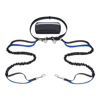 Dog Leash Double-Handle Hands-Free Bungee Reflective Walking Leash Fall 2025 Safe Control