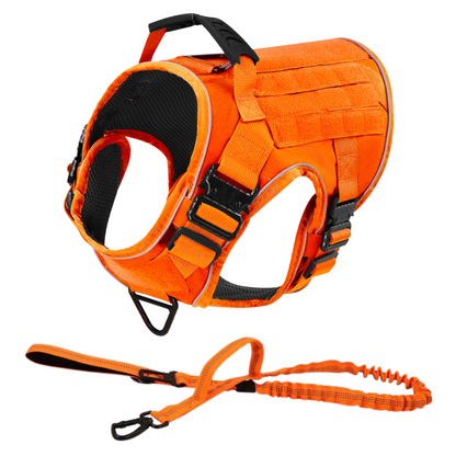 Dog Harness No-Pull Tactical Front Clip With 4 Quick-Release Buckles Reflective Strips Top Handle Fall 2025