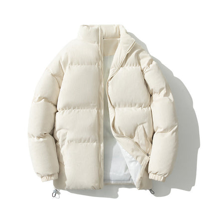 Isolierende Herren-Steppjacke - Boxy Stehkragen, Baumwolle