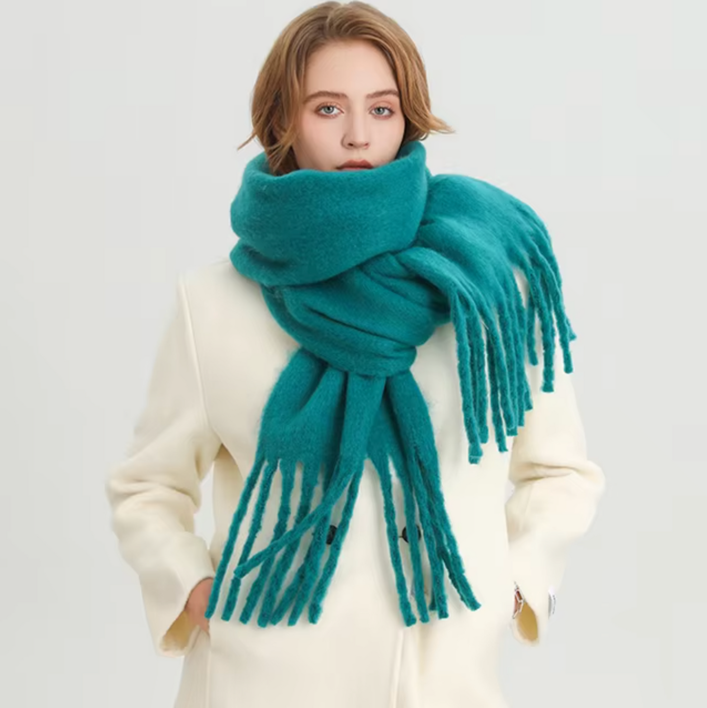 Oversized Cozy Women’s Winter Scarf -Blanket Style Cashmere