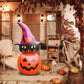 3.8ft Halloween Inflatable Pumpkin Cat with Flashing Light – Easy Setup Yard Decor