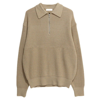 Figursyet herresweaterjakke - lynlåshals, ribstrik, afslappet