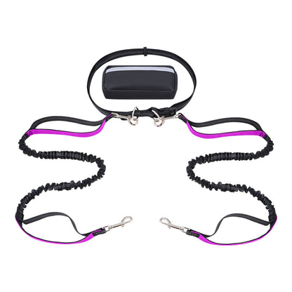 Dog Leash Double-Handle Hands-Free Bungee Reflective Walking Leash Fall 2025 Safe Control