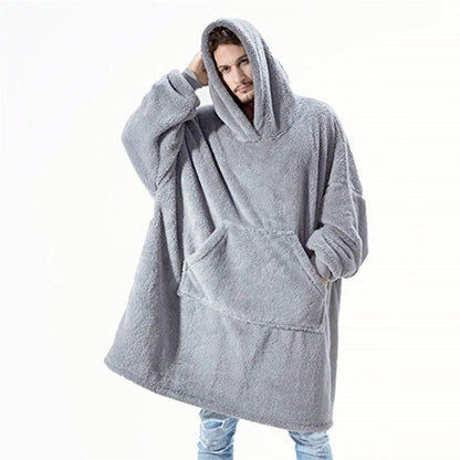 Warm Cozy Women Blanket Hoodie - Oversized Fleece Lounging