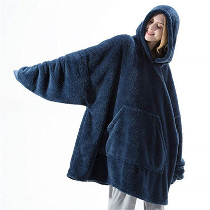 Warm Cozy Women Blanket Hoodie - Oversized Fleece Lounging