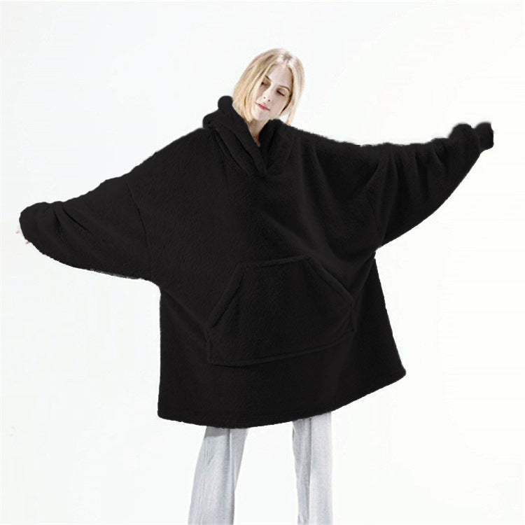 Warm Cozy Women Blanket Hoodie - Oversized Fleece Lounging