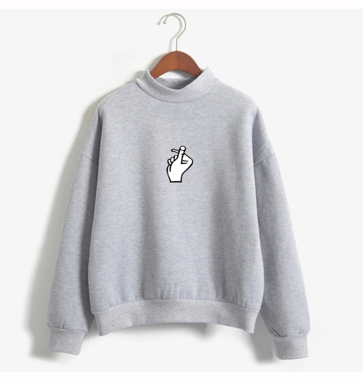 Oversized Cozy Women’s Sweatshirt - Mock Neck, Fleece