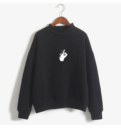 Oversized Cozy Women’s Sweatshirt - Mock Neck, Fleece
