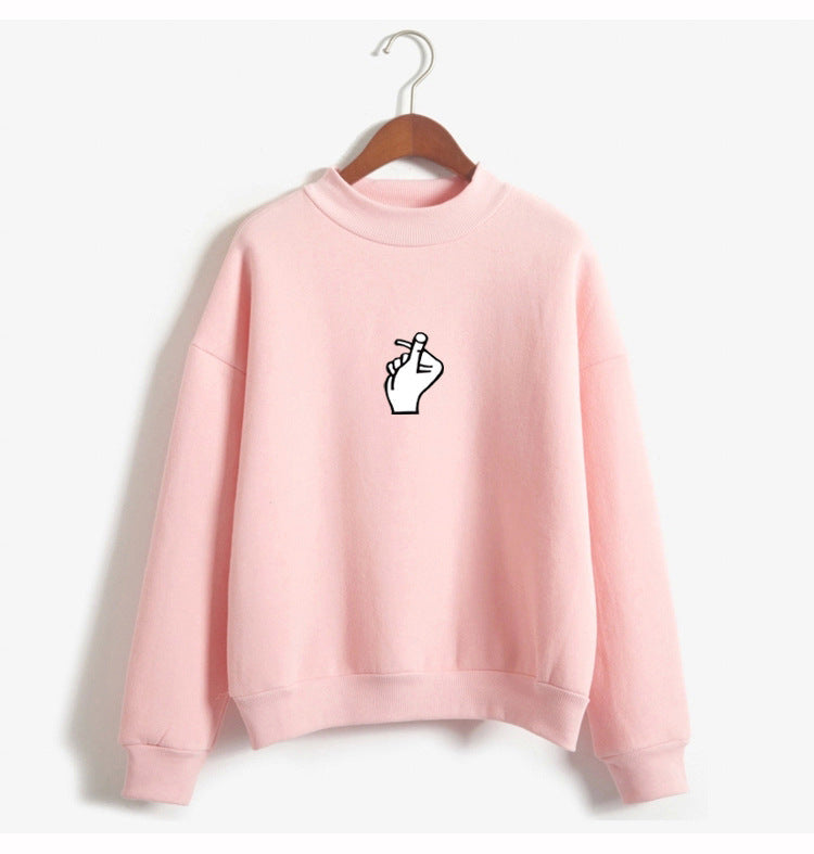 Oversized Cozy Women’s Sweatshirt - Mock Neck, Fleece