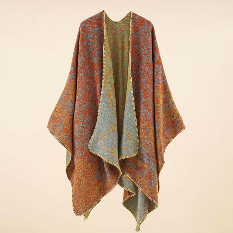 Soft Cozy Women Shoulder Wrap - Open Front Cotton Cashmere