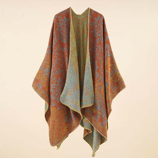 Soft Cozy Women Shoulder Wrap - Open Front Cotton Cashmere